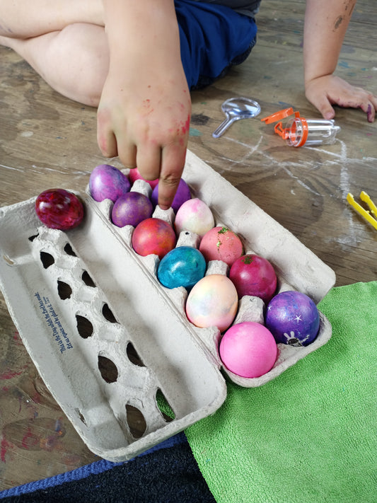 Dyeing Easter Eggs With Toddlers