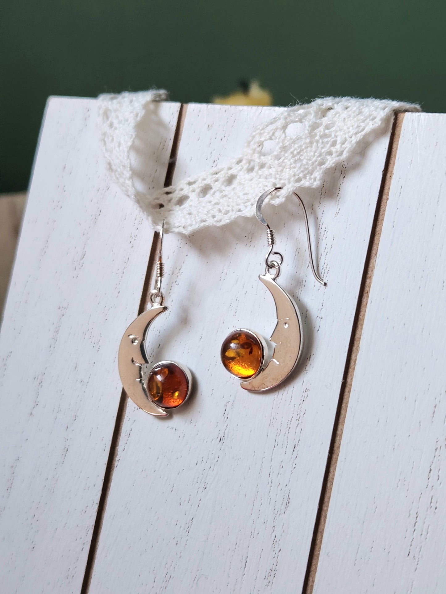 Moonlit Amber Earrings