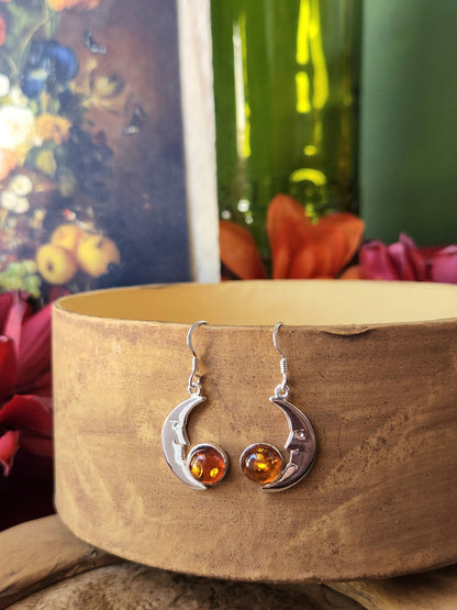 Moonlit Amber Earrings