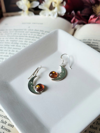 Moonlit Amber Earrings