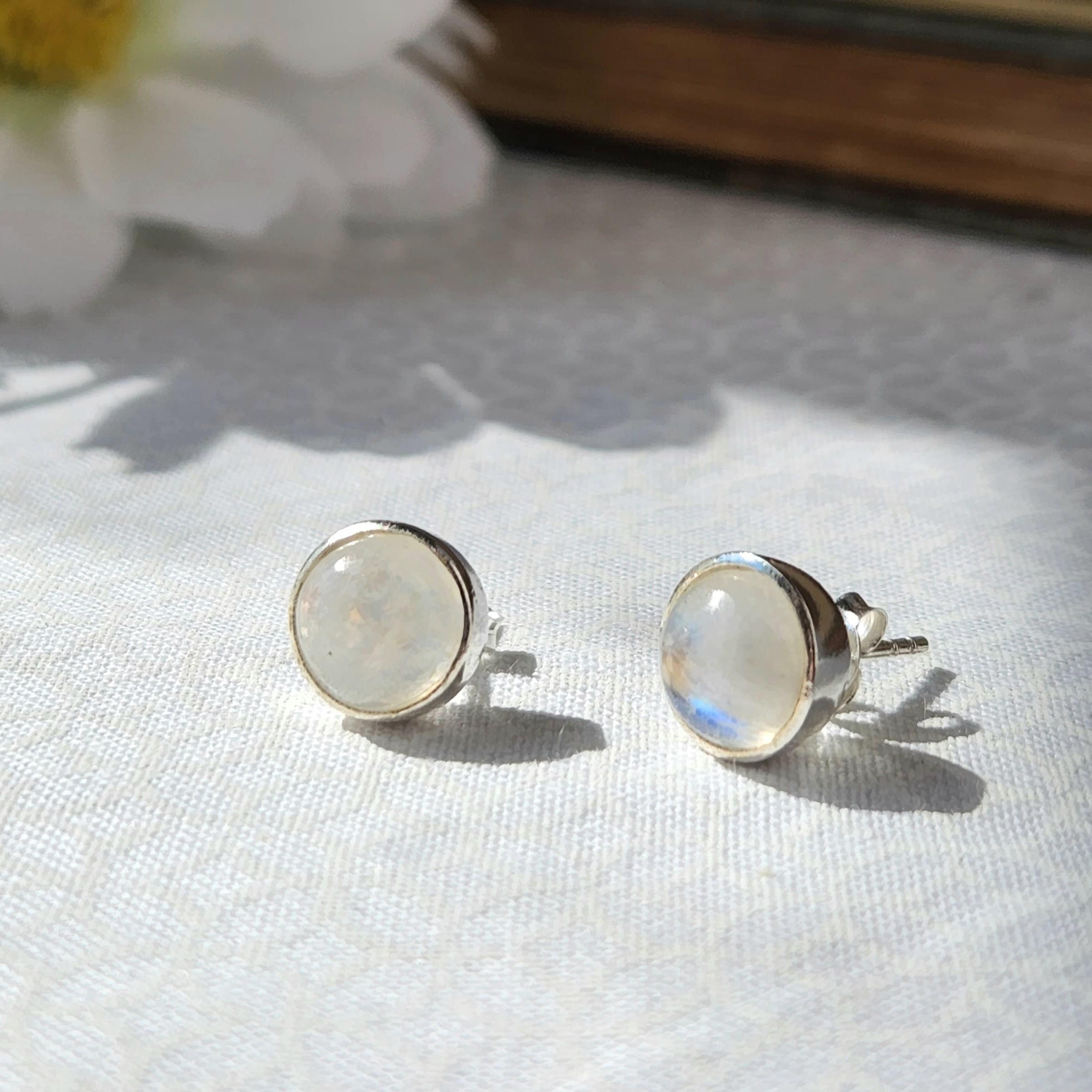 Buy Koral Jewelry Sterling Silver Moonstone Stud Earrings Online at Lowest  Price Ever in India | Check Reviews & Ratings - Shop The World