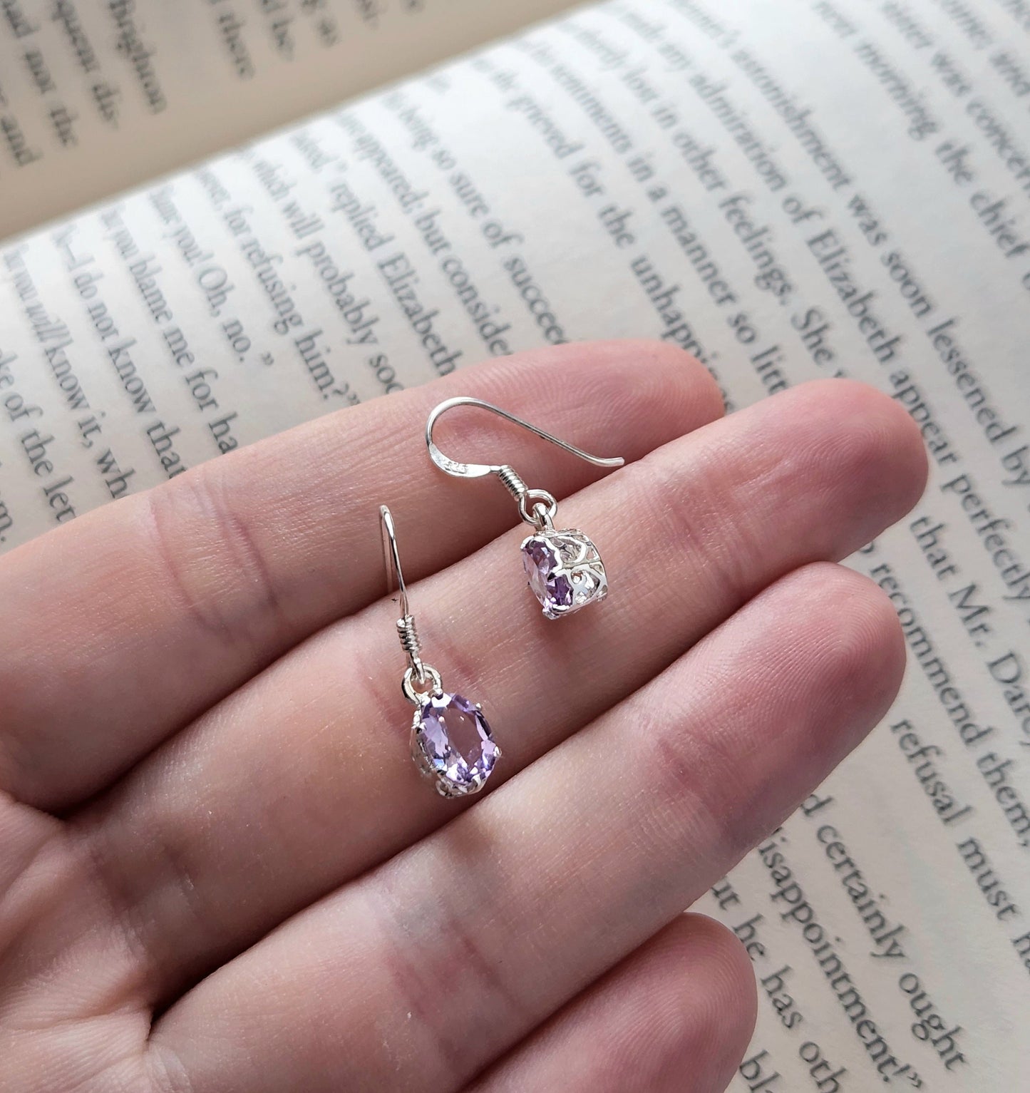 light purple amethyst earrings 