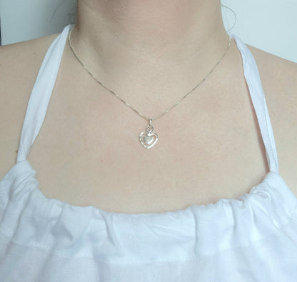 Mother of Pearl Heart Necklace