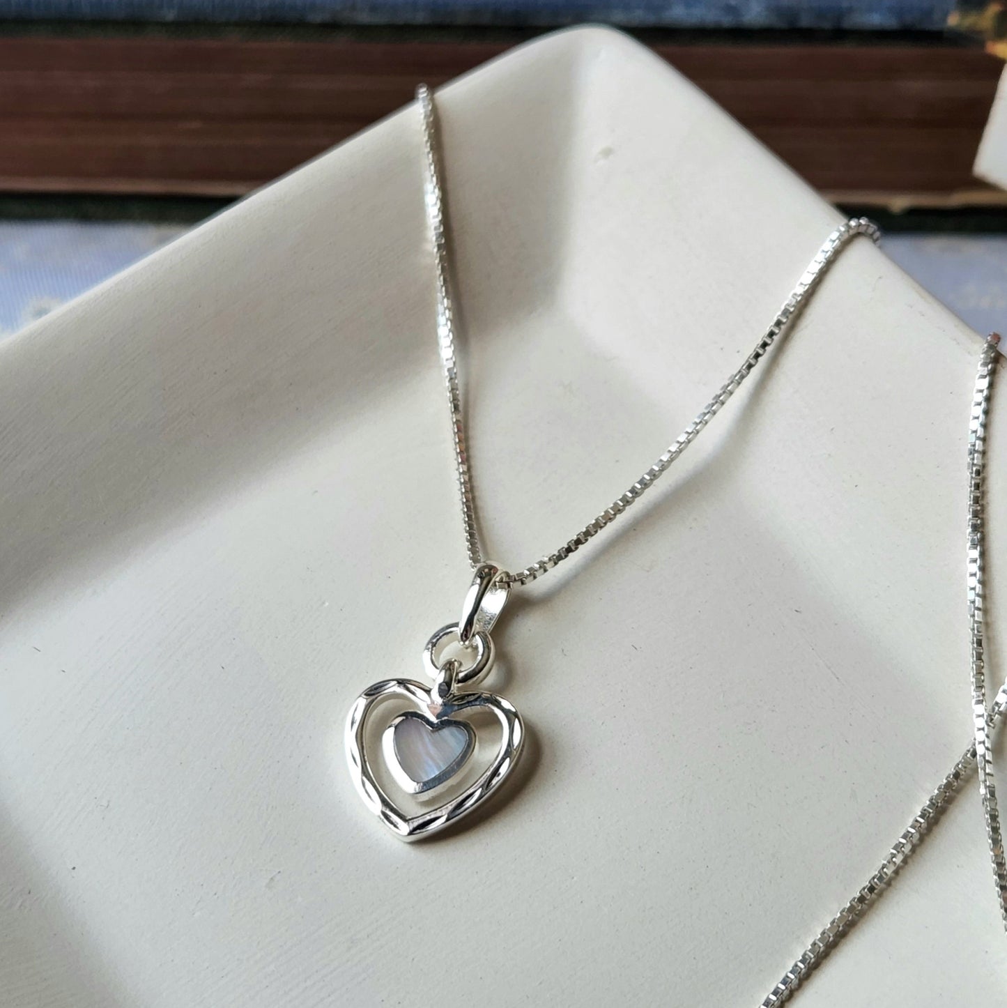 Mother of Pearl Heart Necklace