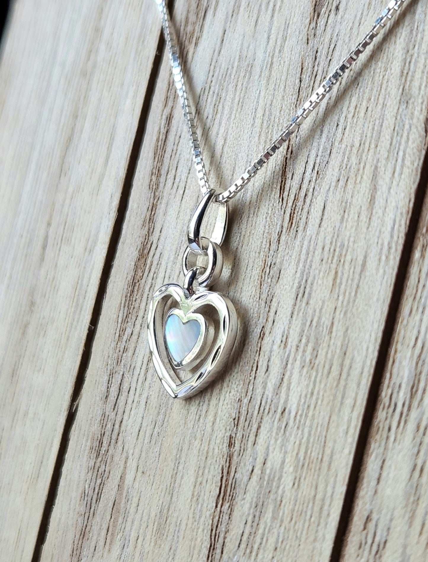 Mother of Pearl Heart Necklace