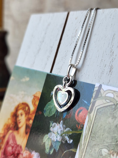 Mother of Pearl Heart Necklace