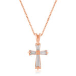 Prosebud™ Rose Gold Plated Cross Necklace of Faith