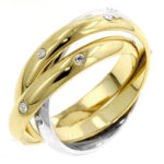 Prosebud™ Three Ring Two-tone Finish Eternity Set
