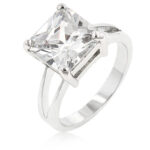 Prosebud™ Rhodium Plated Finish Initial E Elegance Pendant